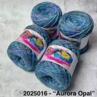 2025016 - 4 Ply Hand Dyed Non Machine Washable Australian Merino Yarn - "Aurora Opal"