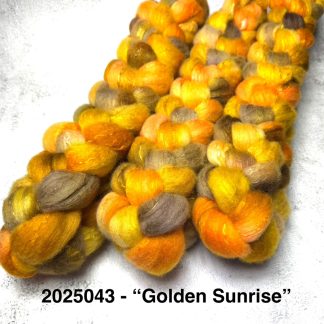 2025043 - Hand Dyed Merino & Silk Fibre Blend - "Golden Sunrise"