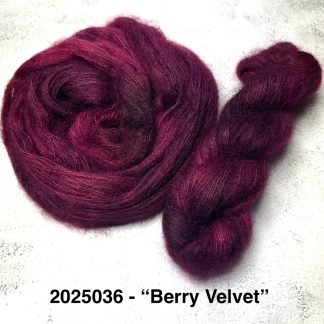 2025036 - 2 Ply Lace Hand Dyed Yarn - "Berry Velvet"