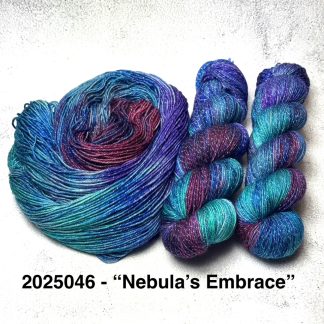 2025046 - 4 Ply Hand Dyed Sparkle Yarn "Nebula's Embrace"