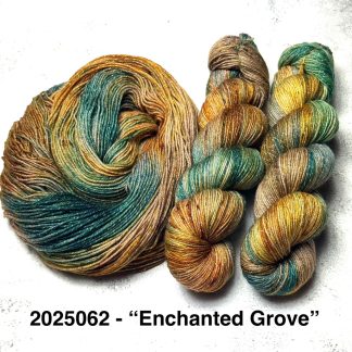 2025062 - 4 Ply Hand Dyed Sparkle Yarn "Enchanted Grove"