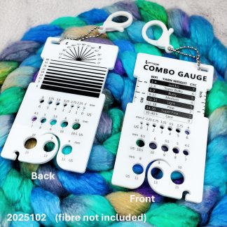 2025102 - Spinning Control Card with Knitting Needle Gauge and Yarn Measuring Tool