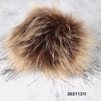 2021131I- Faux Fur Pom Pom with Elastic Loop - Large
