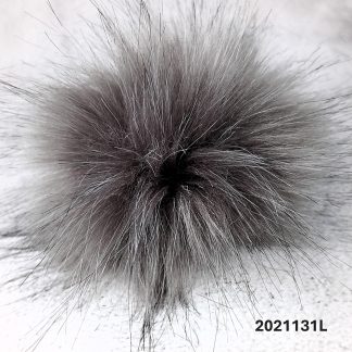 2021131L- Faux Fur Pom Pom with Elastic Loop - Large