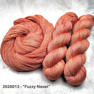 2026013 - 4 Ply Hand Dyed Sparkle Yarn "Fuzzy Navel"