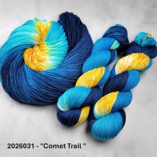 2026031 - 4 Ply Hand Dyed Sock Yarn - "Comet Trail"