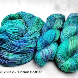 2026012 - 8 Ply Hand Dyed Super Wash Merino Yarn - "Potion Bottle"