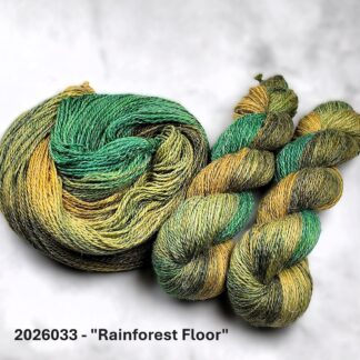 2026033 - 8 Ply Hand Dyed Merino & Hemp Yarn - "Rainforest Floor"