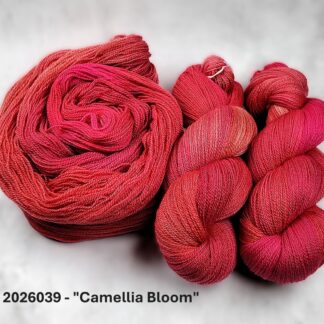 2026039 - 2 Ply Lace Hand Dyed Yarn - "Camellia Bloom"