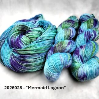 2026028 - 4 Ply Hand Dyed Sock Yarn - "Mermaid Lagoon"