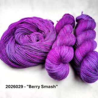 2026029 - 4 Ply Hand Dyed Sock Yarn - "Berry Smash"