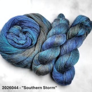 2026044 - 4 Ply Hand Dyed Merino Silk Yarn - "Southern Storm"